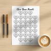 Printable exercise hearts fitness tracker monthly printable journal page in A4, A5 and US Letter size