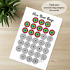 Printable exercise rings fitness tracker monthly printable journal page in A4, A5 and US Letter size