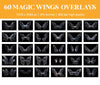 Fairy Wings Overlays for Photoshop - Sparkly Transparent PNG