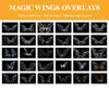 Fairy Wings Overlays for Photoshop - Sparkly Transparent PNG