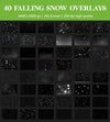 Falling Snow Overlays for Photoshop - Winter Christmas Effects