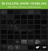 Falling Snow Overlays for Photoshop - Winter Christmas Effects