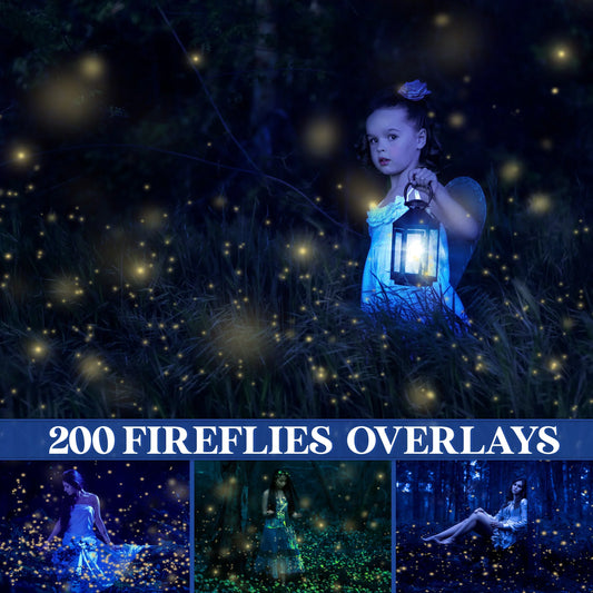 Firefly Overlays for Photoshop - Magic Fairy Dust and Star Trails