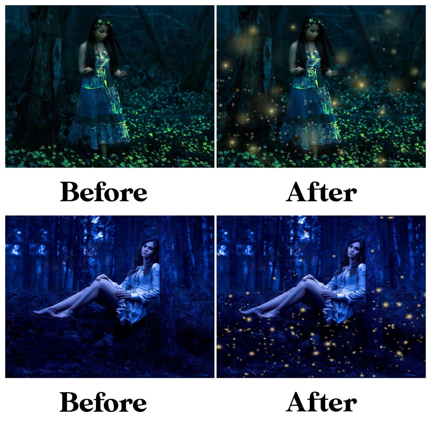 Firefly Overlays for Photoshop - Magic Fairy Dust and Star Trails