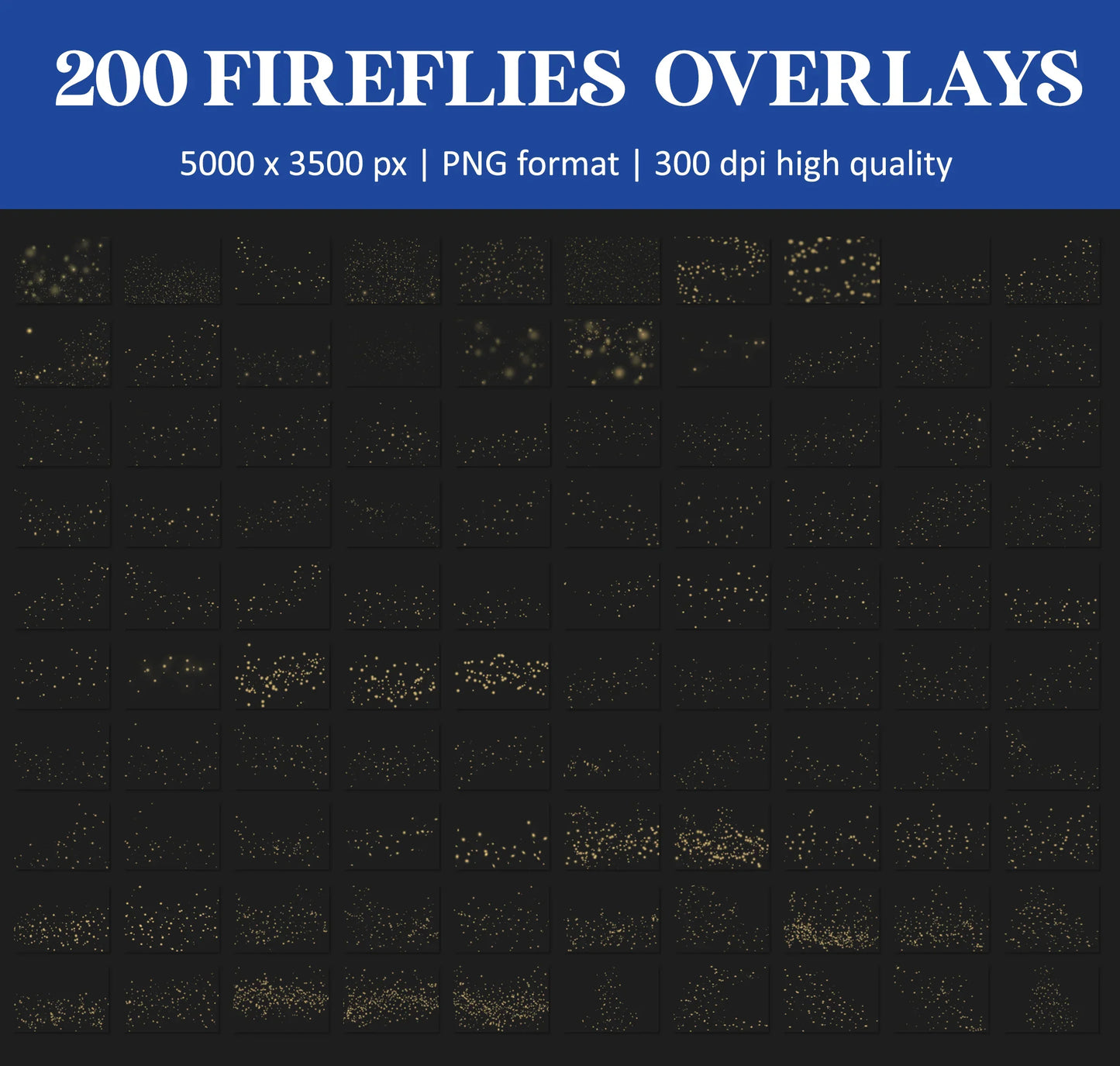 Firefly Overlays for Photoshop - Magic Fairy Dust and Star Trails