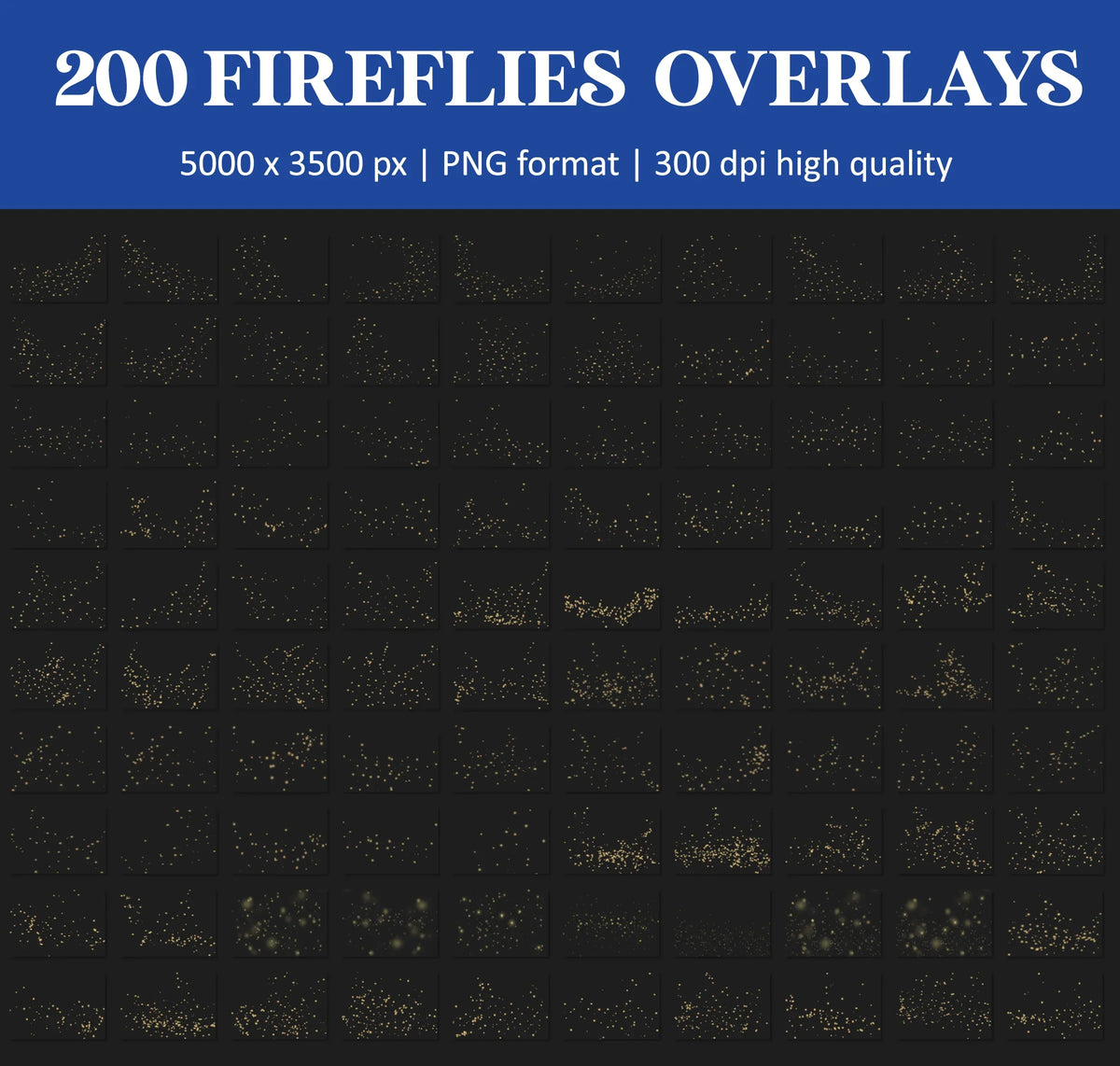 Firefly Overlays for Photoshop - Magic Fairy Dust and Star Trails
