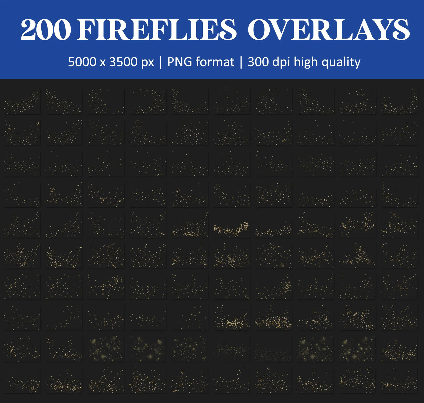 Firefly Overlays for Photoshop - Magic Fairy Dust and Star Trails