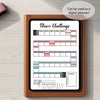 Printable fitness challenge tracker monthly printable journal page in A4, A5 and US Letter size