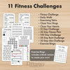 Printable fitness  journal  bundle tracker monthly printable journal page in A4, A5 and US Letter size