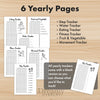 Printable fitness  journal  bundle tracker monthly printable journal page in A4, A5 and US Letter size