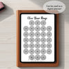 Printable fitness trackers bundle monthly printable journal page in A4, A5 and US Letter size