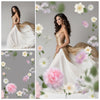 Floral Garland Backdrop Overlays for Photoshop - Falling Flower Effects