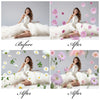 Floral Garland Backdrop Overlays for Photoshop - Falling Flower Effects