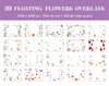 Floral Garland Backdrop Overlays for Photoshop - Falling Flower Effects