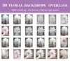 Floral Maternity Backdrops for Photoshop - Pregnancy Portrait Flower Effects