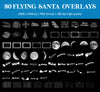 Flying Santa Overlays for Photoshop - Christmas Sleigh and Reindeer Effects