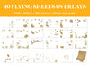 Flying Sheets Overlays for Photoshop - Sheet Music and Senior Photo Props