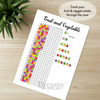 Printable fruit and vegetable tracker printable journal page in A4, A5 and US Letter size