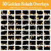 Gold Bokeh Overlays for Photoshop - Christmas Sparkle and Holiday Lights