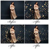 Gold Glitter Photo Overlay for Photoshop - Wedding Shimmer and Festive Sparkle
