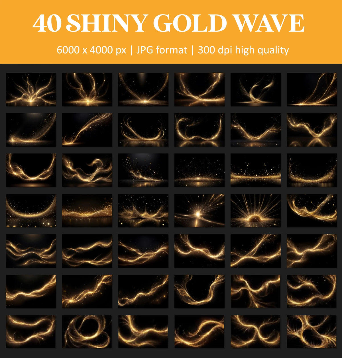 Gold Wave Maternity Overlays for Photoshop - Glitter Backgrounds