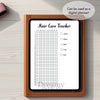 Printable hair care tracker journal page in A4, A5 and US Letter size