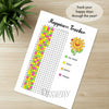 Printable happiness tracker journal page in A4, A5 and US Letter size