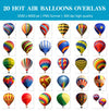 Hot Air Balloon Overlays for Photoshop - Sky Adventure and Travel Effects
