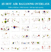 Hot Air Balloon Overlays for Photoshop - Sky Adventure and Travel Effects