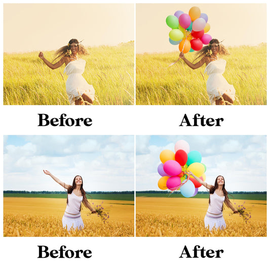 Balloon Overlays for Photoshop - Party Decoration & Celebration Effects - Instant Digital Download