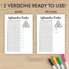 Printable inflammation tracker printable journal page in A4, A5 and US Letter size