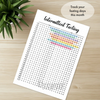 Printable intermittent fasting tracker printable journal page in A4, A5 and US Letter size