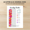 Printable invisalign tracker yearly printable journal page in A4, A5 and US Letter size