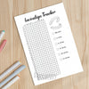 Printable invisalign tracker yearly printable journal page in A4, A5 and US Letter size