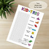 Printable kids chore tracker printable journal page in A4, A5 and US Letter size