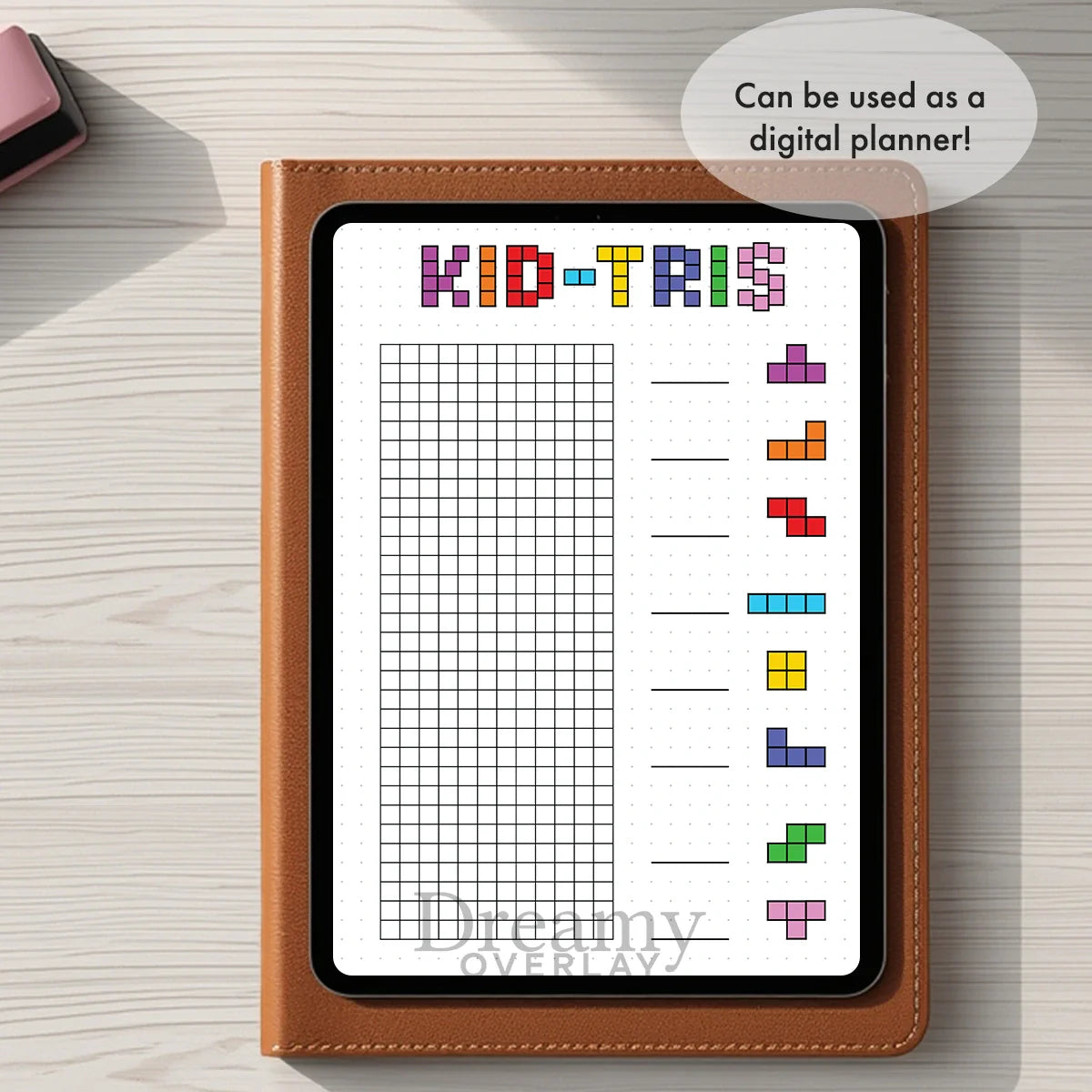 Printable kids chore tracker printable journal page in A4, A5 and US Letter size