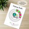 Printable language tracker monthly printable journal page in A4, A5 and US Letter size