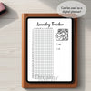Printable laundry tracker printable journal page in A4, A5 and US Letter size