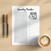Printable laundry tracker printable journal page in A4, A5 and US Letter size