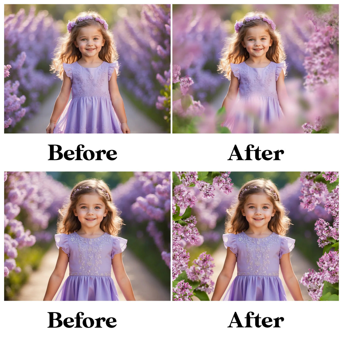 Lilac Flower Overlays for Photoshop - Spring Blossom Branches
