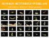 Magic Glowing Butterfly Overlays for Photoshop - Enchanted Garden Light Effects