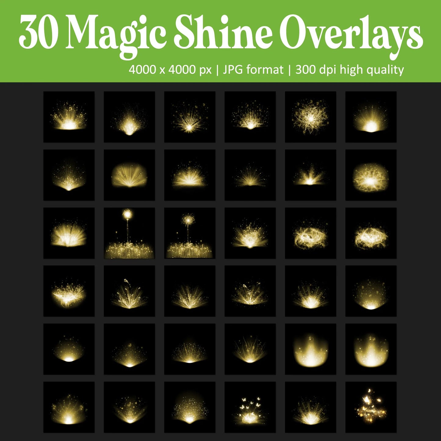 Magic Light Overlays for Photoshop - Book Glow and Enchanted Sparkle Effects