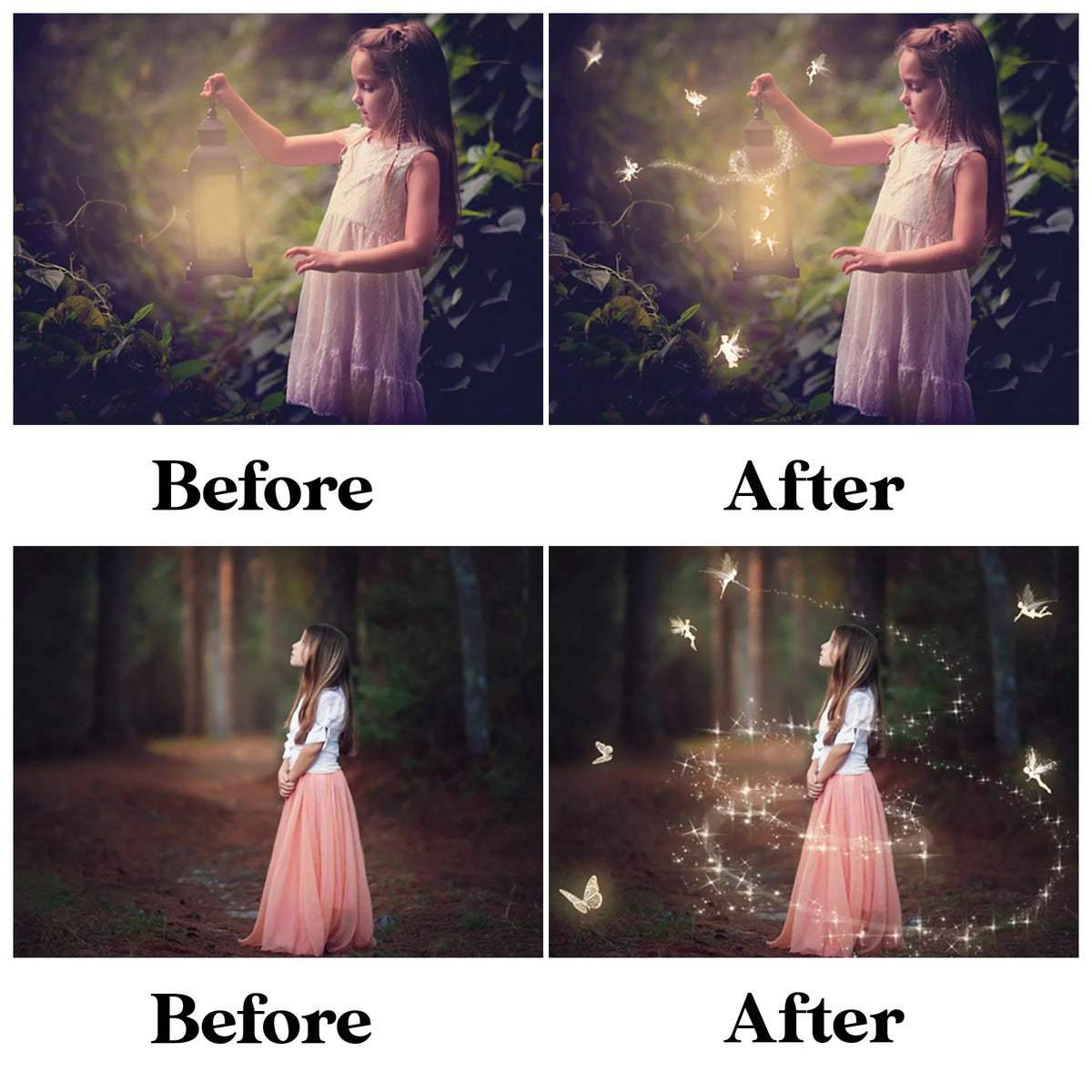 Magical Fairy Overlays for Photoshop - Pixie Dust and Magic Wand Effects