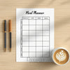 Printable meal planner tracker monthly printable journal page in A4, A5 and US Letter size