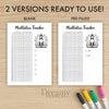 Printable meditation tracker yearly printable journal page in A4, A5 and US Letter size