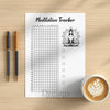 Printable meditation tracker yearly printable journal page in A4, A5 and US Letter size