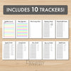 Printable mental health trackers bundle monthly printable journal page in A4, A5 and US Letter size