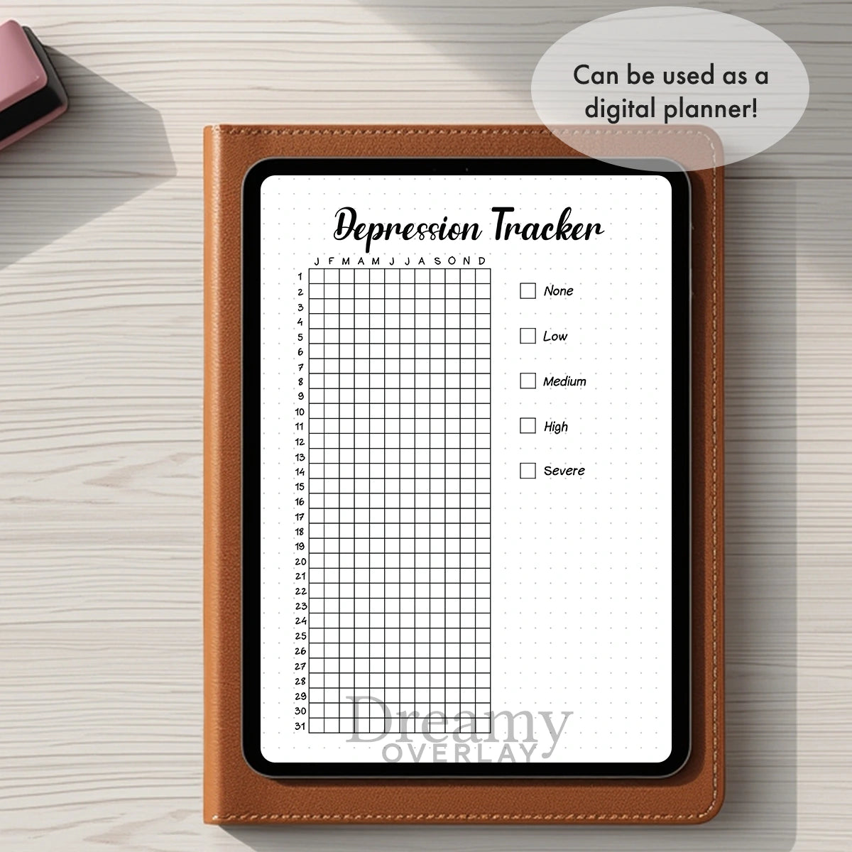 Printable mental health trackers bundle monthly printable journal page in A4, A5 and US Letter size