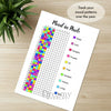 Printable mood in pixels tracker journal page in A4, A5 and US Letter size