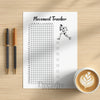 Printable movement tracker journal page in A4, A5 and US Letter size